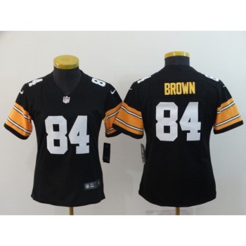 Women's NFL Pittsburgh Steelers #84 Antonio Brown Black Vapor Untouchable Limited Stitched Jersey Women's NFL Pittsburgh Steelers #84 Antonio Brown Black Vapor Untouchable Limited Stitched Jersey