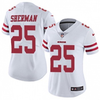 Women's NFL San Francisco 49ers #25 Richard Sherman White Vapor Untouchable Limited Stitched Jersey(Run Small) Women's NFL San Francisco 49ers #25 Richard Sherman White Vapor Untouchable Limited Stitched Jersey(Run Small)