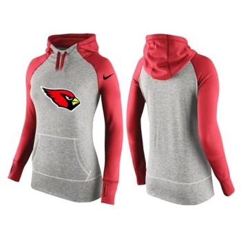 Women's Arizona Cardinals Performance Hoodie Grey & Red_3