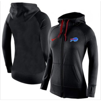 Women's Buffalo Bills Full-Zip Performance Hoodie Black Women's Buffalo Bills Full-Zip Performance Hoodie Black