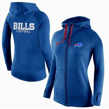 Women's Buffalo Bills Full-Zip Performance Hoodie Blue Women's Buffalo Bills Full-Zip Performance Hoodie Blue