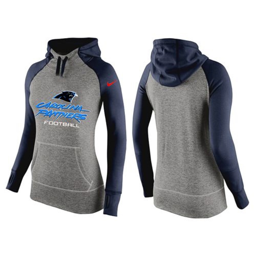 Women's Carolina Panthers Performance Hoodie Grey & Dark Blue