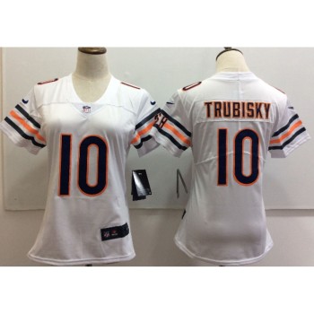 Women's Chicago Bears #10 Mitchell Trubisky White Untouchable Limited Stitched NFL Jersey Women's Chicago Bears #10 Mitchell Trubisky White Untouchable Limited Stitched NFL Jersey