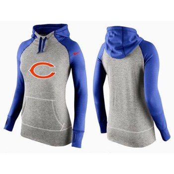 Women's Chicago Bears Performance Hoodie Grey & Blue