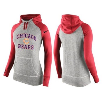 Women's Chicago Bears Performance Hoodie Grey & Red
