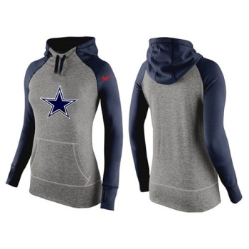 Women's Dallas Cowboys Performance Hoodie Grey & Dark Blue_2 Women's Dallas Cowboys Performance Hoodie Grey & Dark Blue_2