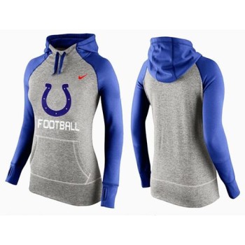 Women's Indianapolis Colts Performance Hoodie Grey & Blue_1