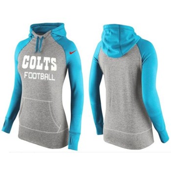 Women's Indianapolis Colts Performance Hoodie Grey & Light Blue