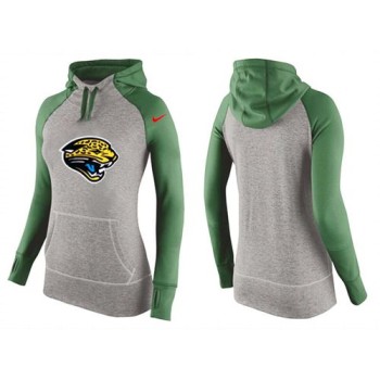 Women's Jacksonville Jaguars Performance Hoodie Grey & Green