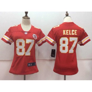 Women's Kansas City Chiefs #87 Travis Kelce Red Vapor Untouchable Player Limited Stitched NFL Jersey