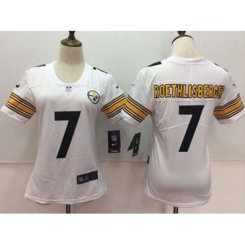 Women's Pittsburgh Steelers #7 Ben Roethlisberger White Untouchable Limited Stitched NFL Jersey