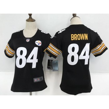 Women's Pittsburgh Steelers #84 Antonio Brown Black Team Color Stitched NFL Vapor Untouchable Limited Jersey Women's Pittsburgh Steelers #84 Antonio Brown Black Team Color Stitched NFL Vapor Untouchable Limited Jersey