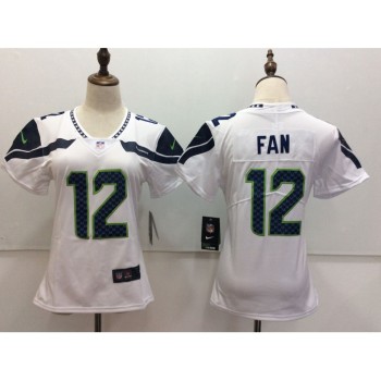 Women's Seattle Seahawks #12 Fan White Vapor Untouchable Limited Stitched NFL Jersey Women's Seattle Seahawks #12 Fan White Vapor Untouchable Limited Stitched NFL Jersey