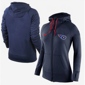 Women's Tennessee Titans Full-Zip Performance Hoodie Dark Blue Women's Tennessee Titans Full-Zip Performance Hoodie Dark Blue