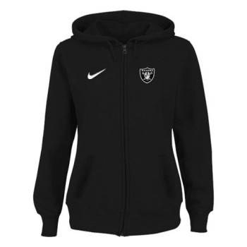 Women's Oakland Raiders Stadium Rally Full Zip Hoodie Black Women's Oakland Raiders Stadium Rally Full Zip Hoodie Black