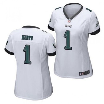 Women's Philadelphia Eagles #1 Jalen Hurts White Vapor Untouchable Limited Stitched Football Jersey(Run Small) Women's Philadelphia Eagles #1 Jalen Hurts White Vapor Untouchable Limited Stitched Football Jersey(Run Small)