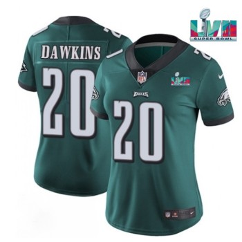 Women's Philadelphia Eagles #20 Brian Dawkins Green Super Bowl LVII PatchVapor Untouchable Limited Stitched Football Jersey(Run Small) Women's Philadelphia Eagles #20 Brian Dawkins Green Super Bowl LVII PatchVapor Untouchable Limited Stitched Football Jersey(Run Small)