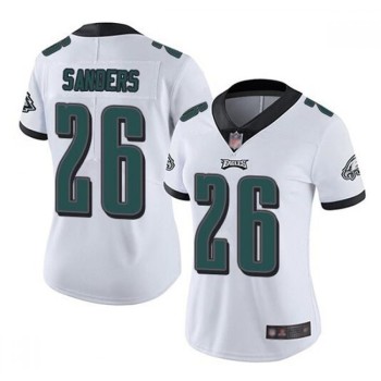 Women's Philadelphia Eagles #26 Miles Sanders White Vapor Untouchable Limited Stitched Football Jersey(Run Small) Women's Philadelphia Eagles #26 Miles Sanders White Vapor Untouchable Limited Stitched Football Jersey(Run Small)