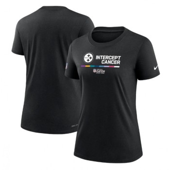 Women's Pittsburgh Steelers 2022 Black Crucial Catch Performance T-Shirt(Run Small) Women's Pittsburgh Steelers 2022 Black Crucial Catch Performance T-Shirt(Run Small)