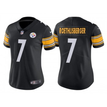 Women's Pittsburgh Steelers #7 Ben Roethlisberger Black Vapor Untouchaable Limited Stitched Jersey(Run Small) Women's Pittsburgh Steelers #7 Ben Roethlisberger Black Vapor Untouchaable Limited Stitched Jersey(Run Small)