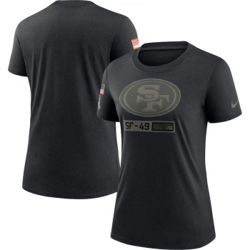 Women's San Francisco 49ers 2020 Black Salute To Service Performance T-Shirt (Run Small) Women's San Francisco 49ers 2020 Black Salute To Service Performance T-Shirt (Run Small)