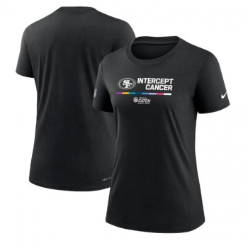 Women's San Francisco 49ers 2022 Black Crucial Catch Performance T-Shirt(Run Small) Women's San Francisco 49ers 2022 Black Crucial Catch Performance T-Shirt(Run Small)