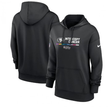Women's San Francisco 49ers 2022 Black NFL Crucial Catch Therma Performance Pullover Hoodie(Run Small) Women's San Francisco 49ers 2022 Black NFL Crucial Catch Therma Performance Pullover Hoodie(Run Small)