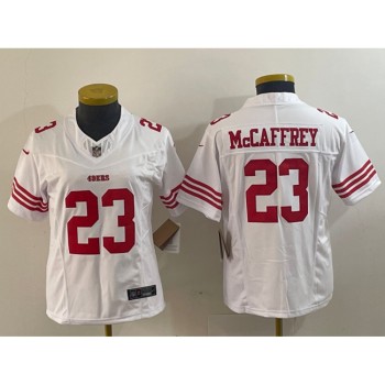 Women's San Francisco 49ers #23 Christian McCaffrey White 2023 F.U.S.E. Vapor Untouchable Limited Stitched Jersey(Run Small) Women's San Francisco 49ers #23 Christian McCaffrey White 2023 F.U.S.E. Vapor Untouchable Limited Stitched Jersey(Run Small)