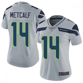 Women's Seattle Seahawks #14 D.K. Metcalf Grey Vapor Untouchable Stitched Jersey(Run Small) Women's Seattle Seahawks #14 D.K. Metcalf Grey Vapor Untouchable Stitched Jersey(Run Small)