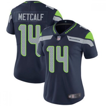 Women's Seattle Seahawks #14 D.K. Metcalf Navy Vapor Untouchable Stitched Jersey(Run Small) Women's Seattle Seahawks #14 D.K. Metcalf Navy Vapor Untouchable Stitched Jersey(Run Small)
