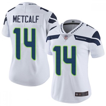 Women's Seattle Seahawks #14 D.K. Metcalf White Vapor Untouchable Stitched Jersey(Run Small) Women's Seattle Seahawks #14 D.K. Metcalf White Vapor Untouchable Stitched Jersey(Run Small)