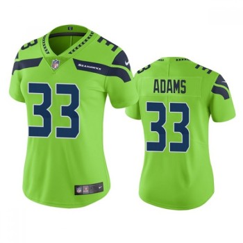 Women's Seattle Seahawks #33 Jamal Adams Green Color Rush Stitched Jersey(Run Small) Women's Seattle Seahawks #33 Jamal Adams Green Color Rush Stitched Jersey(Run Small)