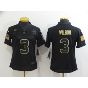 Women's Seattle Seahawks #3 Russell Wilson Black Salute To Service Limited Stitched Jersey(Run Small) Women's Seattle Seahawks #3 Russell Wilson Black Salute To Service Limited Stitched Jersey(Run Small)