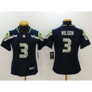 Women's Seattle Seahawks #3 Russell Wilson Blue Vapor Untouchable Limited Stitched NFL Jersey Women's Seattle Seahawks #3 Russell Wilson Blue Vapor Untouchable Limited Stitched NFL Jersey