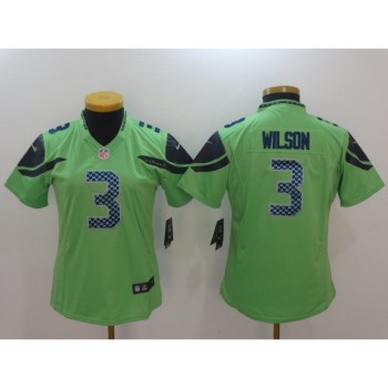 Women's Seattle Seahawks #3 Russell Wilson Green Vapor Untouchable Limited Stitched NFL Jersey Women's Seattle Seahawks #3 Russell Wilson Green Vapor Untouchable Limited Stitched NFL Jersey