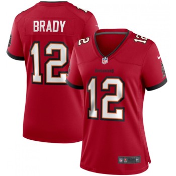 Women's Tampa Bay Buccaneers #12 Tom Brady Red 2021 Super Bowl LV Limited Stitched Jersey(Run Small) Women's Tampa Bay Buccaneers #12 Tom Brady Red 2021 Super Bowl LV Limited Stitched Jersey(Run Small)