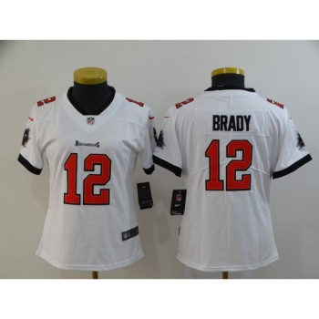 Women's Tampa Bay Buccaneers #12 Tom Brady White Vapor Untouchable Limited Stitched NFL Jersey(Run Small)