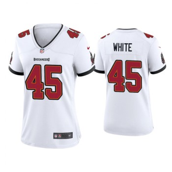Women's Tampa Bay Buccaneers #45 Devin White 2020 White Stitched Jersey(Run Small) Women's Tampa Bay Buccaneers #45 Devin White 2020 White Stitched Jersey(Run Small)