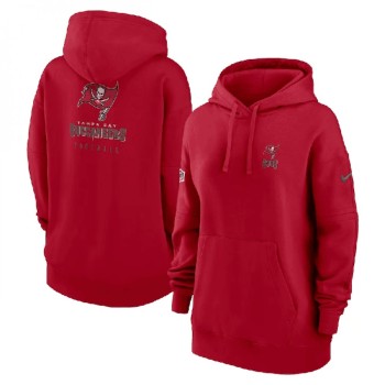 Women's Tampa Bay Buccaneers Red Sideline Club Fleece Pullover Hoodie(Run Small) Women's Tampa Bay Buccaneers Red Sideline Club Fleece Pullover Hoodie(Run Small)