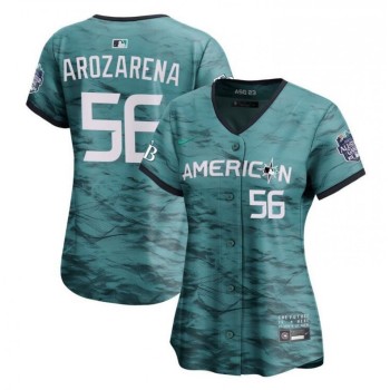 Women's Tampa Bay Rays #56 Randy Arozarena Teal 2023 All-star Stitched Baseball Jersey(Run Small) Women's Tampa Bay Rays #56 Randy Arozarena Teal 2023 All-star Stitched Baseball Jersey(Run Small)