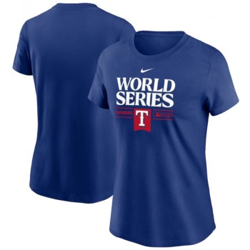 Women's Texas Rangers 2023 Royal World Series Collection Dugout T-Shirt(Run Small)