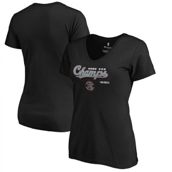 Women's Toronto Raptors Black 2019 NBA Finals Champions Play Your Game V-Neck T-Shirt Women's Toronto Raptors Black 2019 NBA Finals Champions Play Your Game V-Neck T-Shirt