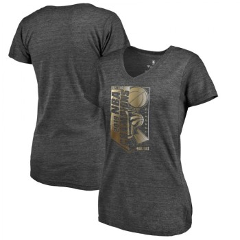 Women's Toronto Raptors Heather Charcoal 2019 NBA Finals ChampionsMax Bling Gold Luxe T-Shirt Women's Toronto Raptors Heather Charcoal 2019 NBA Finals ChampionsMax Bling Gold Luxe T-Shirt