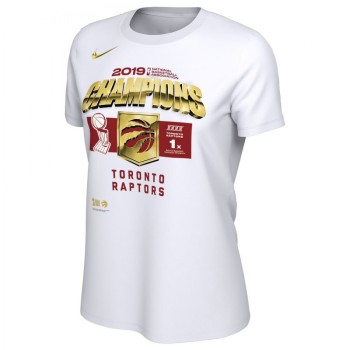 Women's Toronto Raptors White 2019 NBA Finals Champions Locker Room T-Shirt Women's Toronto Raptors White 2019 NBA Finals Champions Locker Room T-Shirt