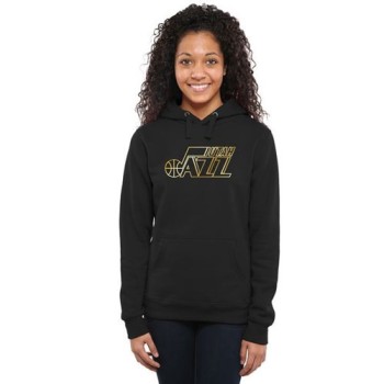 Women's Utah Jazz Gold Collection Pullover Hoodie Black Women's Utah Jazz Gold Collection Pullover Hoodie Black