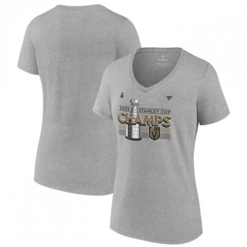 Women's Vegas Golden Knights Heather Gray 2023 Stanley Cup Champions Locker Room Plus Size V-Neck T-Shirt Women's Vegas Golden Knights Heather Gray 2023 Stanley Cup Champions Locker Room Plus Size V-Neck T-Shirt