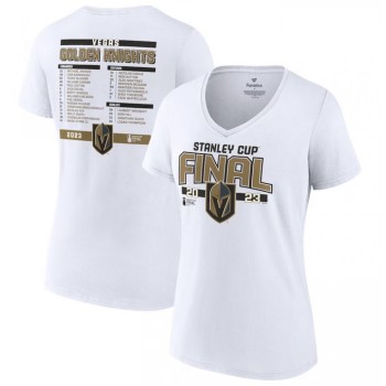 Women's Vegas Golden Knights White 2023 Stanley Cup Final Roster V-Neck T-Shirt Women's Vegas Golden Knights White 2023 Stanley Cup Final Roster V-Neck T-Shirt