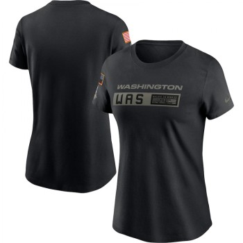 Women's Washington Football Team 2020 Black Salute To Service Performance T-Shirt (Run Small) Women's Washington Football Team 2020 Black Salute To Service Performance T-Shirt (Run Small)