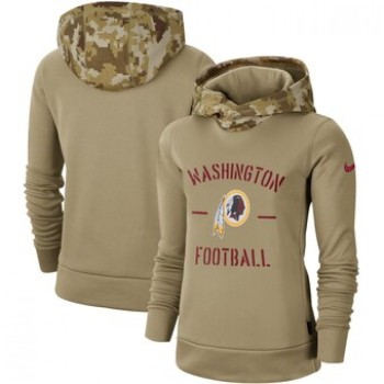 Women's Washington Redskins Khaki 2019 Salute to Service Therma Pullover Hoodie(Run Small) Women's Washington Redskins Khaki 2019 Salute to Service Therma Pullover Hoodie(Run Small)