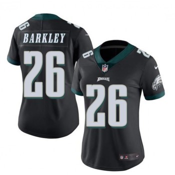 Women's Philadelphia Eagles #26 Saquon Barkley Black Vapor Untouchable Limited Stitched Football Jersey Women's Philadelphia Eagles #26 Saquon Barkley Black Vapor Untouchable Limited Stitched Football Jersey